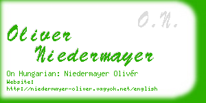 oliver niedermayer business card