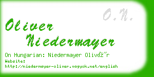 oliver niedermayer business card